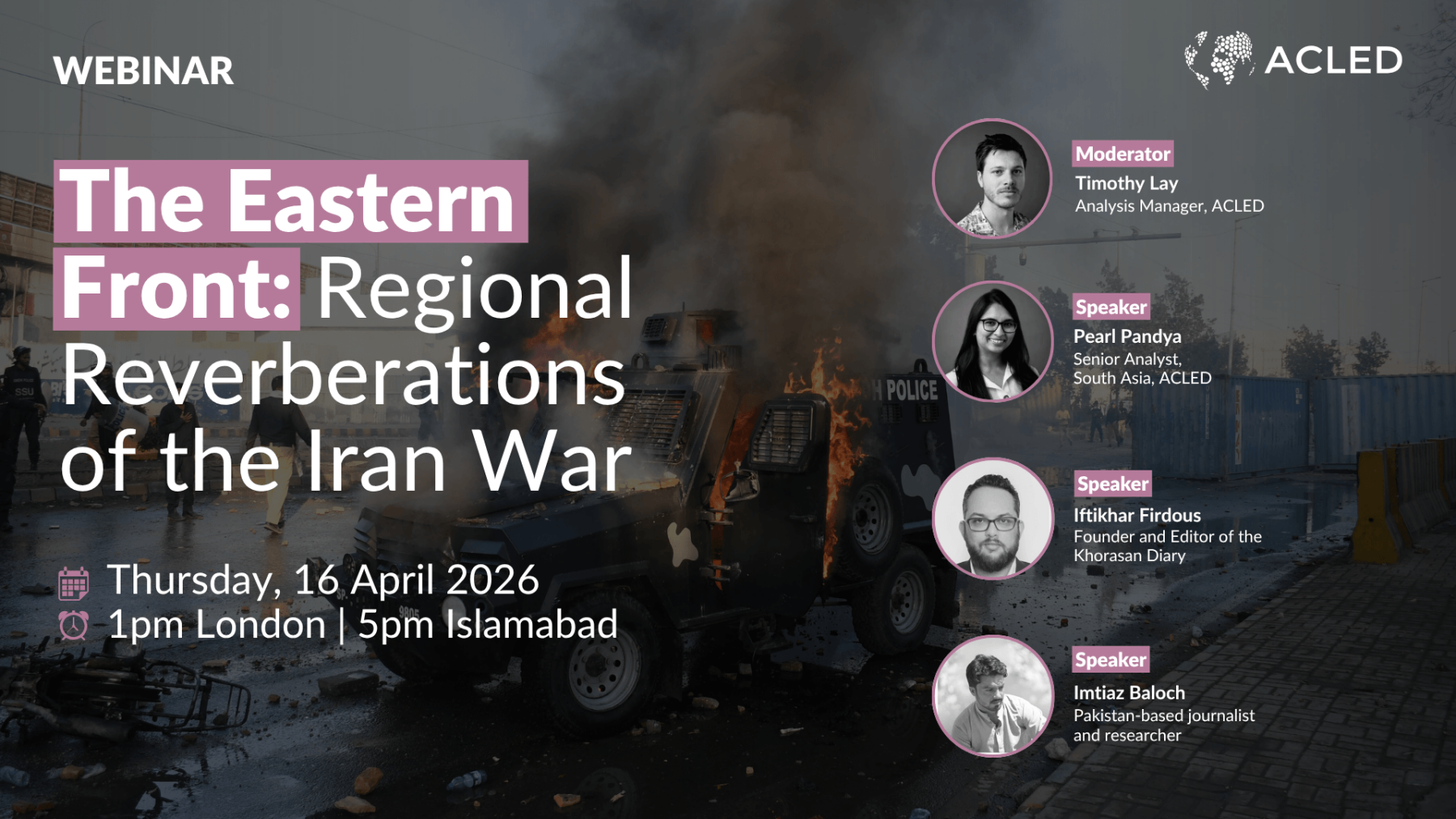 Webinar - The Eastern Front: Regional Reverberations of the Iran War on South Asia