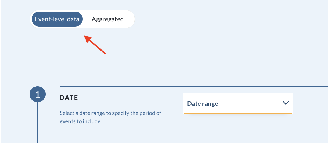 Choose between ACLED's Event-level data and Aggregated datasets